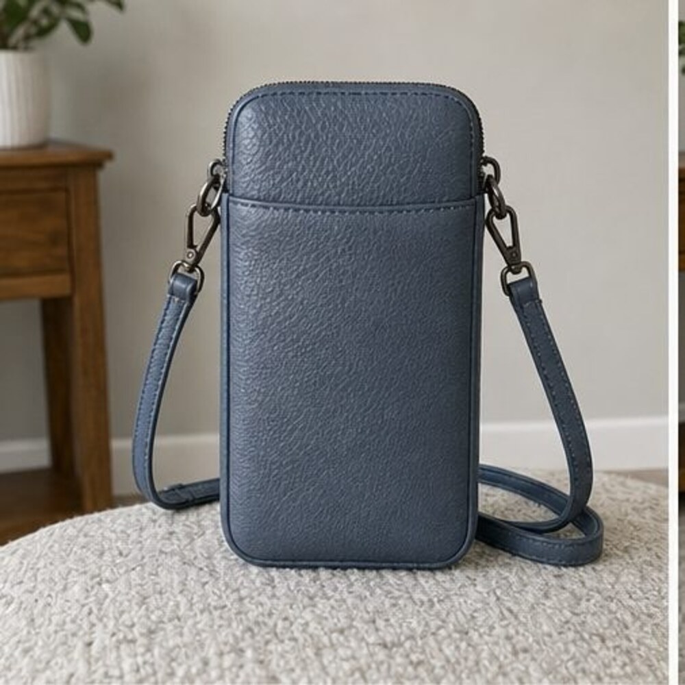 Mauve Pebbled Crossbody Bag